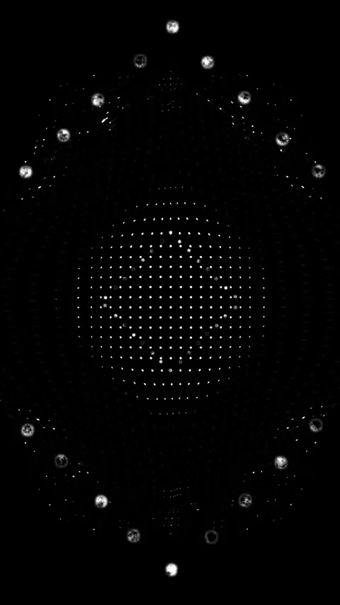 Glitter on black, looped vertical background.Shiny silver particles on black 動画素材 264149191