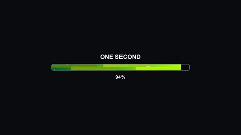 Glitter blinking progress bar animation for women and girls showing one sec.. Stock Footage 326938933