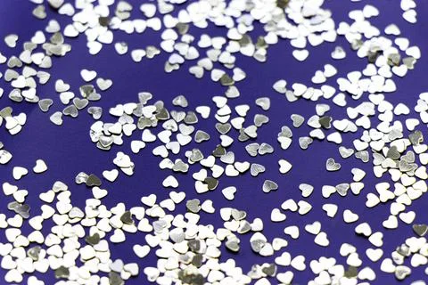 Glitter on blue background Stock Photos