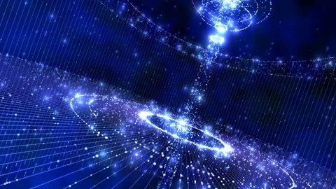 Glitter Blue Comets Arena Stage Animation Background Video stock 278051185