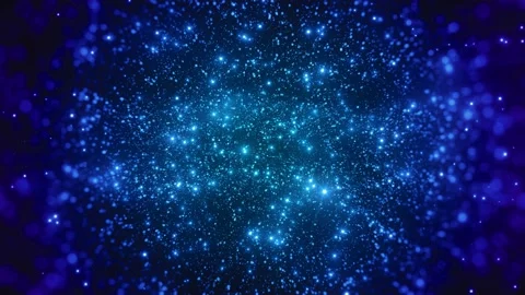 Glitter Blue Particles Abstract Background Video stock 135824310