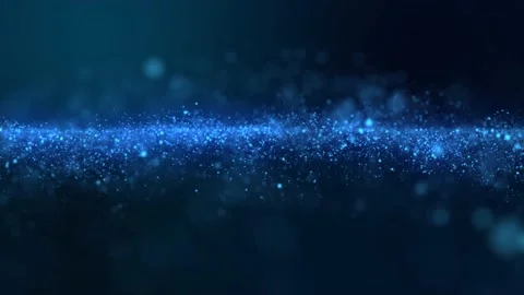 Glitter Blue Particles Animation. Glowing Dust. Stock Footage 209635821