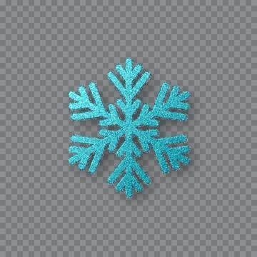 Glitter blue snowflake. Stock Illustration