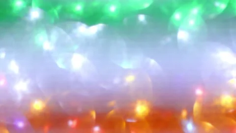 Glitter bokeh background in Indian flag colors. Video stock 337246395