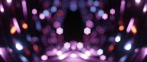 Glitter bokeh blurred crystal corridor, streaming podcast background loop Stockbeeldmateriaal 150786691