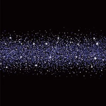 Glitter border with blue sparkling texture and glow Stock Illustration