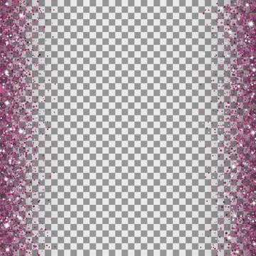 Glitter borders with pink sparkling Stock Illustration