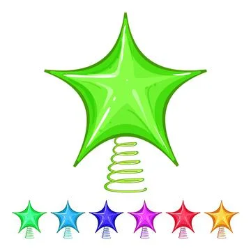 Glitter christmas star cartoon vector graphic Stock Illustration