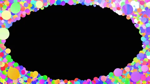 Glitter Circle Frame 3 Dc Colorful 4k Stock-Footage 104743737