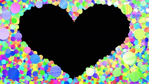 Glitter Circle Frame 3 Hc Colorful 4k Stock Footage 104745017