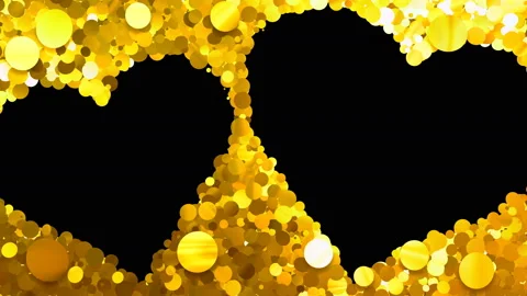 Glitter Circle Frame 3 Wc Gold 4k Stock Footage 104745942