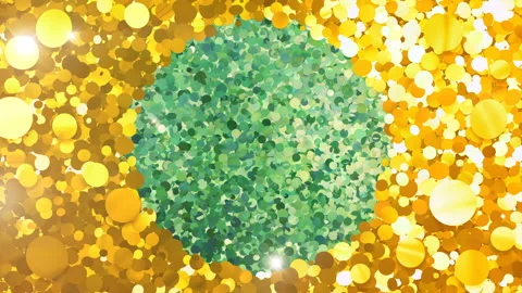 Glitter Circle Frame 4 Cc Gold Flash 4k Stock Footage 104926785