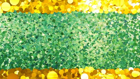 Glitter Circle Frame 4 Sc Gold 4k Vídeos de archivo 104935466