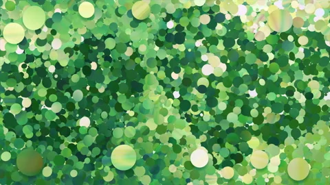 Glitter Circle Frame 5 Wc Green 4k Stock Footage 106049674