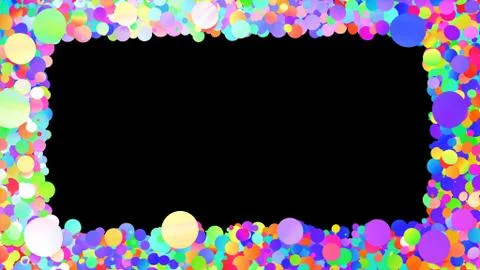Glitter Circle Frame background 3D illustration 3 Bc Colorful05 イラスト素材