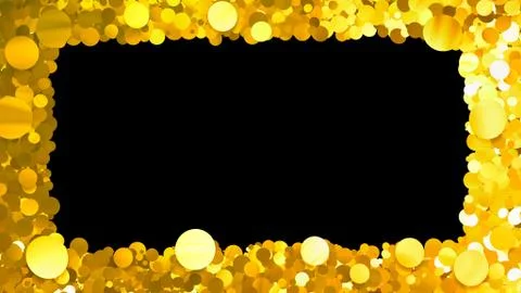 Glitter Circle Frame background 3D illustration 3 Bc Gold00 Illustrazione stock