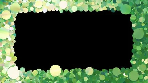 Glitter Circle Frame background 3D illustration 3 Bc Green05 Illustrazione stock