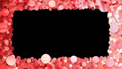 Glitter Circle Frame background 3D illustration 3 Bc Red00 Stock Illustration