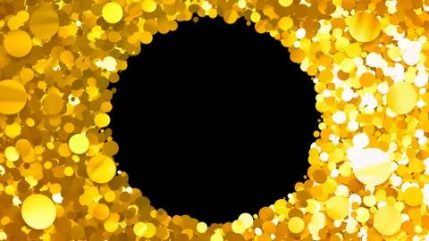 Glitter Circle Frame background 3D illustration 3 Cc Gold00 Illustrazione stock