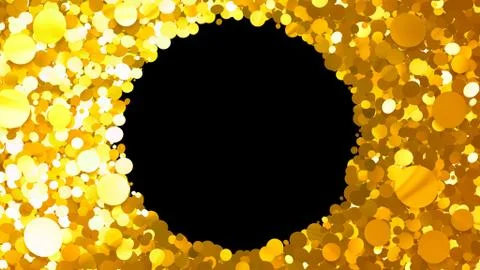 Glitter Circle Frame background 3D illustration 3 Cc Gold05 스톡 일러스트