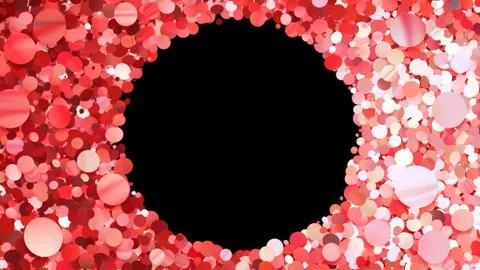 Glitter Circle Frame background 3D illustration 3 Cc Red00 イラスト素材