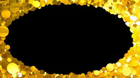 Glitter Circle Frame background 3D illustration 3 Dc Gold00 스톡 일러스트
