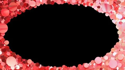 Glitter Circle Frame background 3D illustration 3 Dc Red00 イラスト素材