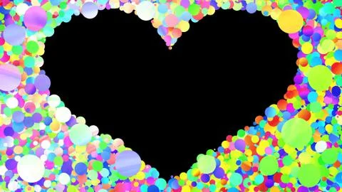 Glitter Circle Frame background 3D illustration 3 Hc Colorful05 스톡 일러스트