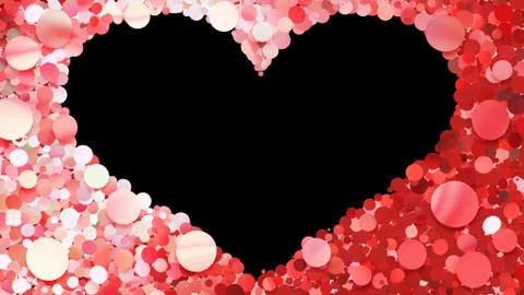 Glitter Circle Frame background 3D illustration 3 Hc Red05 イラスト素材