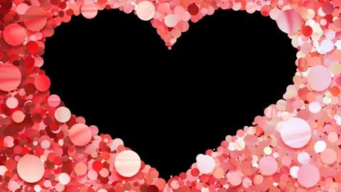 Glitter Circle Frame background 3D illustration 3 Hc Red00 Illustrazione stock