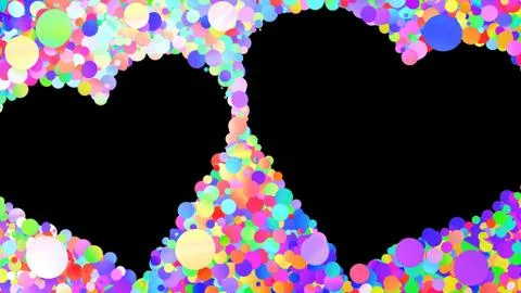 Glitter Circle Frame background 3D illustration 3 Wc Colorful05 Stock Illustration