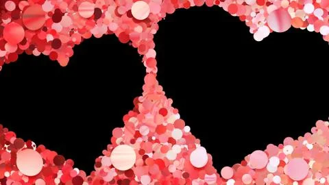 Glitter Circle Frame background 3D illustration 3 Wc Red00 Stock Illustration