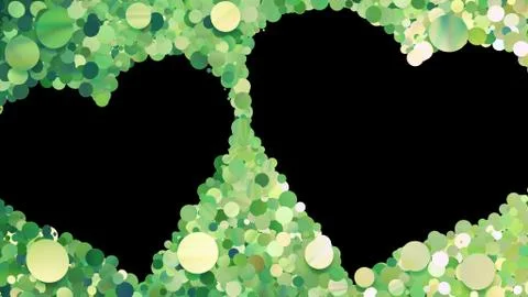 Glitter Circle Frame background 3D illustration 3 Wc Green00 스톡 일러스트