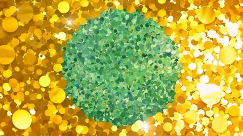 Glitter Circle Frame background 3D illustration 4 Cc Gold Flash 00 Illustrazione stock