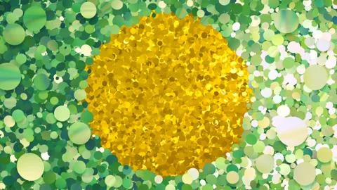 Glitter Circle Frame background 3D illustration 4 Cc Green 00 Illustrazione stock