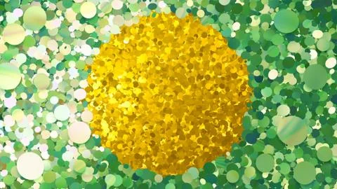 Glitter Circle Frame background 3D illustration 4 Cc Green 05 Stock Illustration