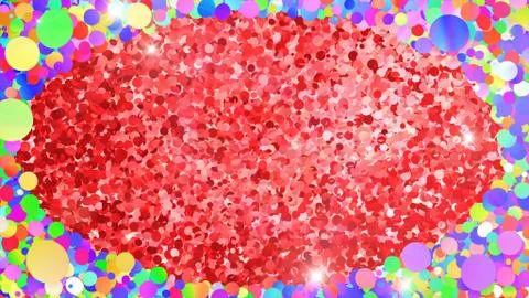 Glitter Circle Frame background 3D illustration 4 Dc Colorful Flash 00 스톡 일러스트