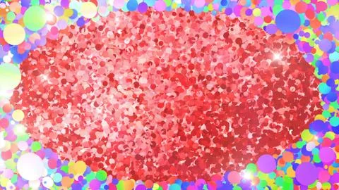 Glitter Circle Frame background 3D illustration 4 Dc Colorful Flash 05 イラスト素材