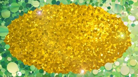 Glitter Circle Frame background 3D illustration 4 Dc Green Flash 00 Illustrazione stock