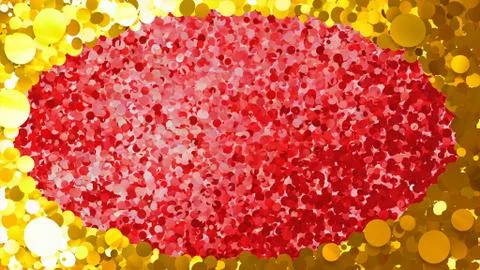 Glitter Circle Frame background 3D illustration 4 Dc Gold 05 스톡 일러스트
