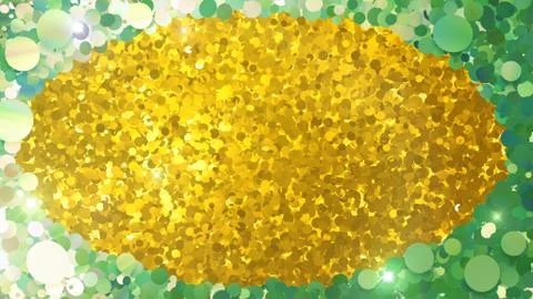 Glitter Circle Frame background 3D illustration 4 Dc Green Flash 05 Illustrazione stock