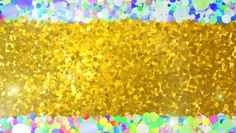 Glitter Circle Frame background 3D illustration 4 Sc Colorful Flash 05 Illustrazione stock