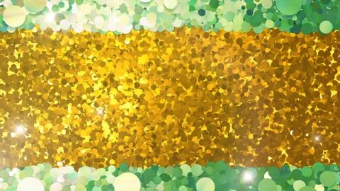 Glitter Circle Frame background 3D illustration 4 Sc Green Flash 05 Stockillustratie