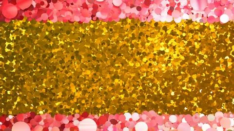 Glitter Circle Frame background 3D illustration 4 Sc Red 00 Illustrazione stock