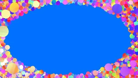 Glitter Circle Frame background 3D illustration 5 Dc Colorful 08 스톡 일러스트