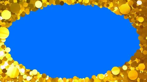 Glitter Circle Frame background 3D illustration 5 Dc Gold 08 Illustrazione stock
