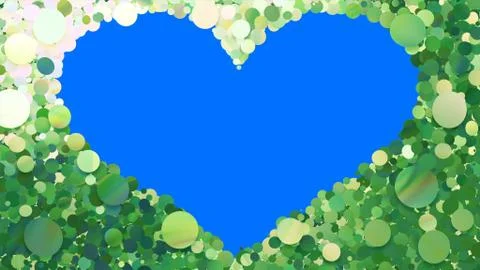 Glitter Circle Frame background 3D illustration 5 Hc Green 14 Illustrazione stock