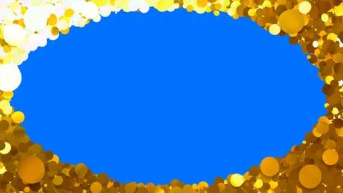 Glitter Circle Frame background 3D illustration 5 Dc Gold 14 Stock Illustration