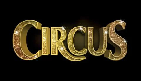 Glitter Circus Sign Illustrazione stock