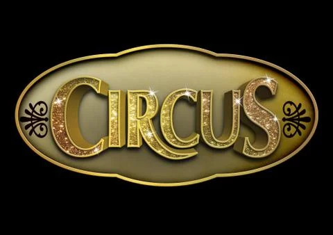 Glitter Circus Sign Illustrazione stock